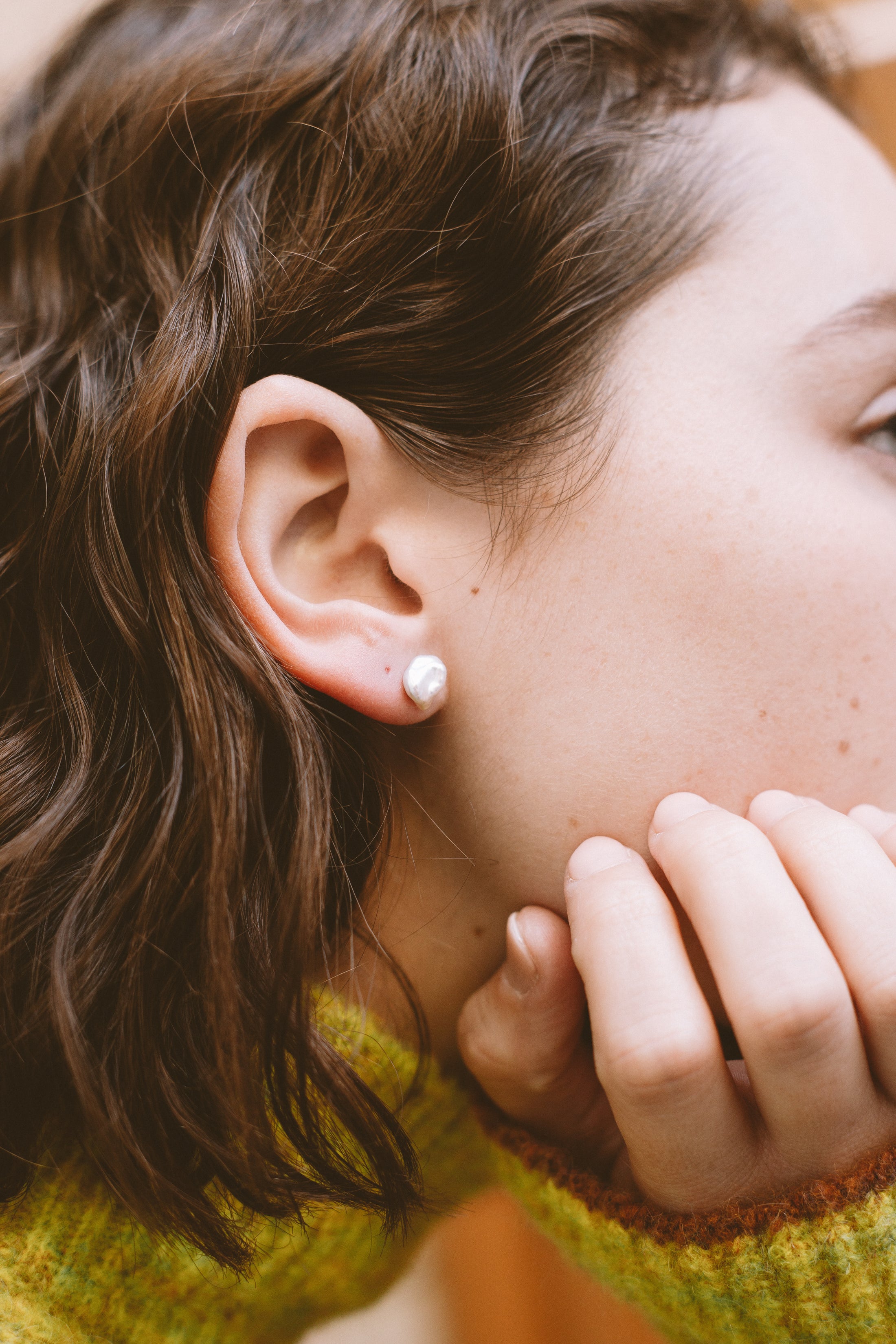 Buy Gold Plated Polki Kundan Pearl Stud Earrings by joules by radhika  Online at Aza Fashions.