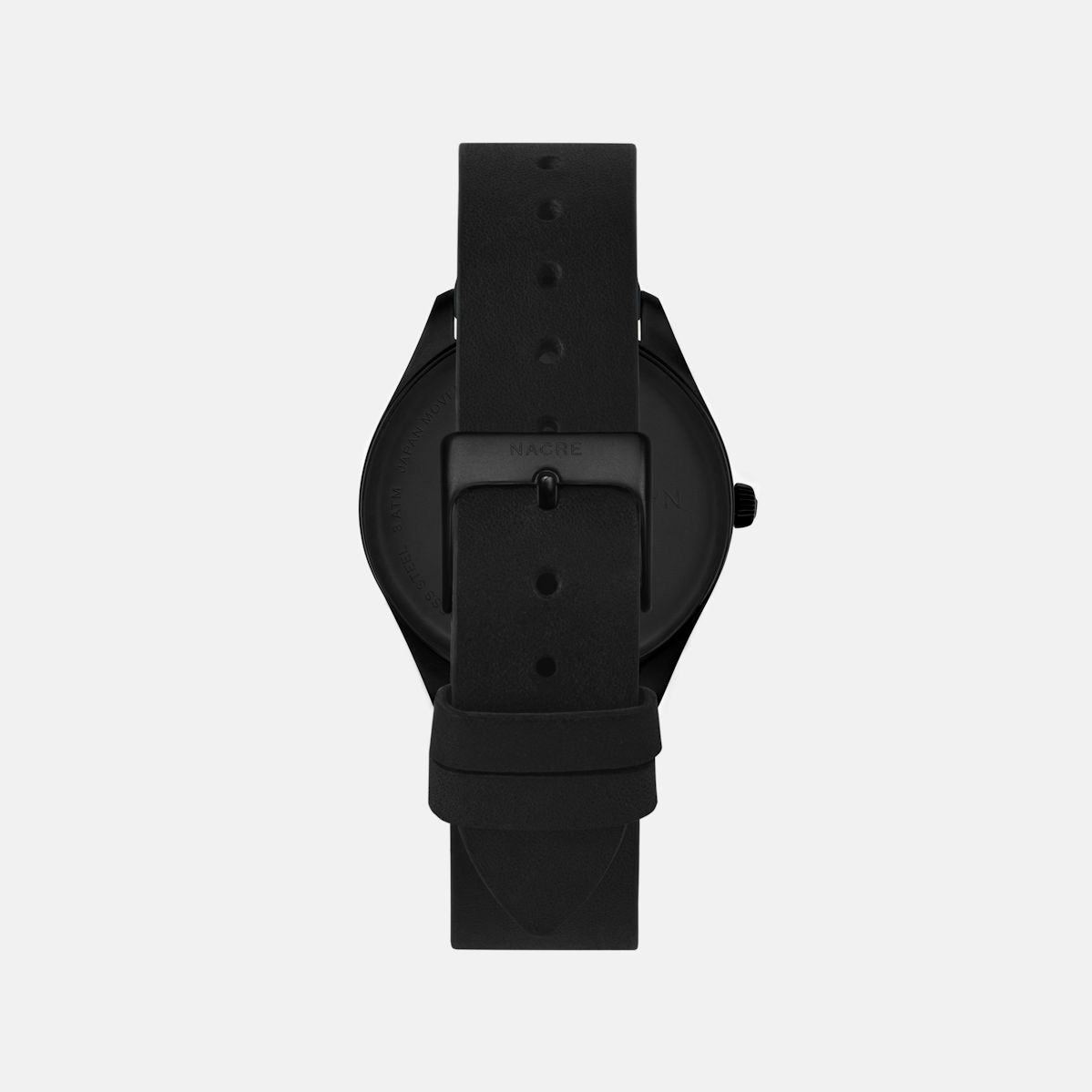 Lune 48 Matte Black Sand Leather Nacre