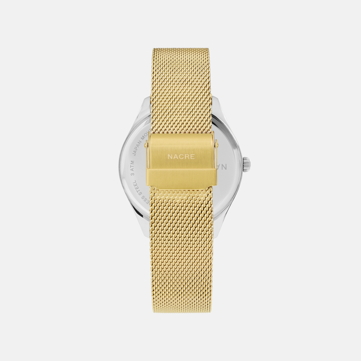 Lune 48 - Stainless Steel - Gold Mesh