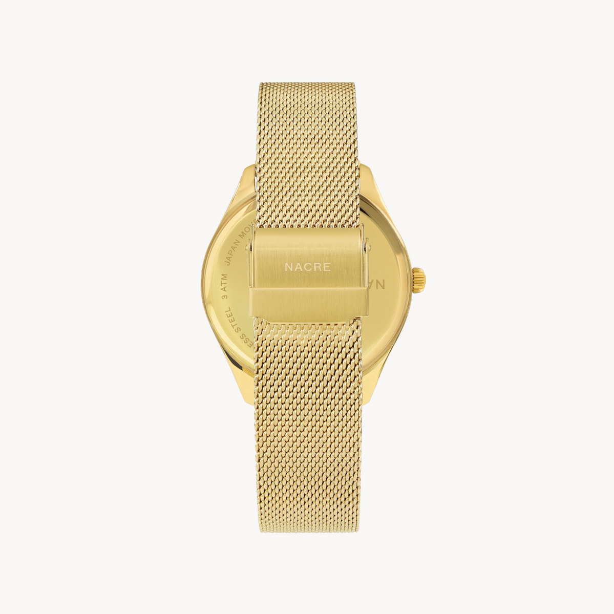 Lune 8 - Gold and White - Gold Mesh