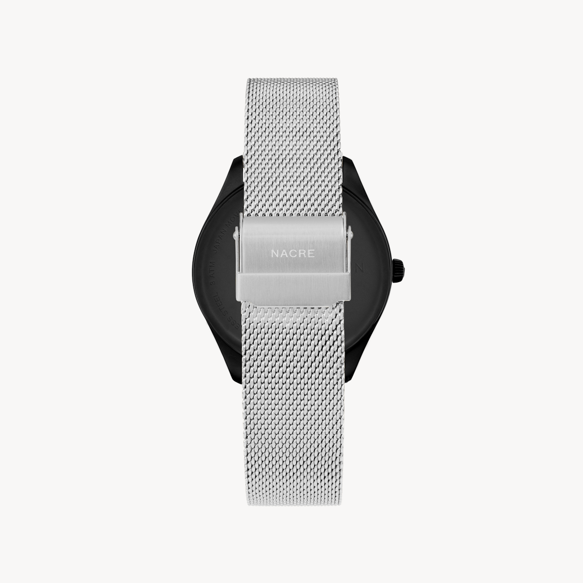 Lune 8 - Matte Black and White - Stainless Steel Mesh
