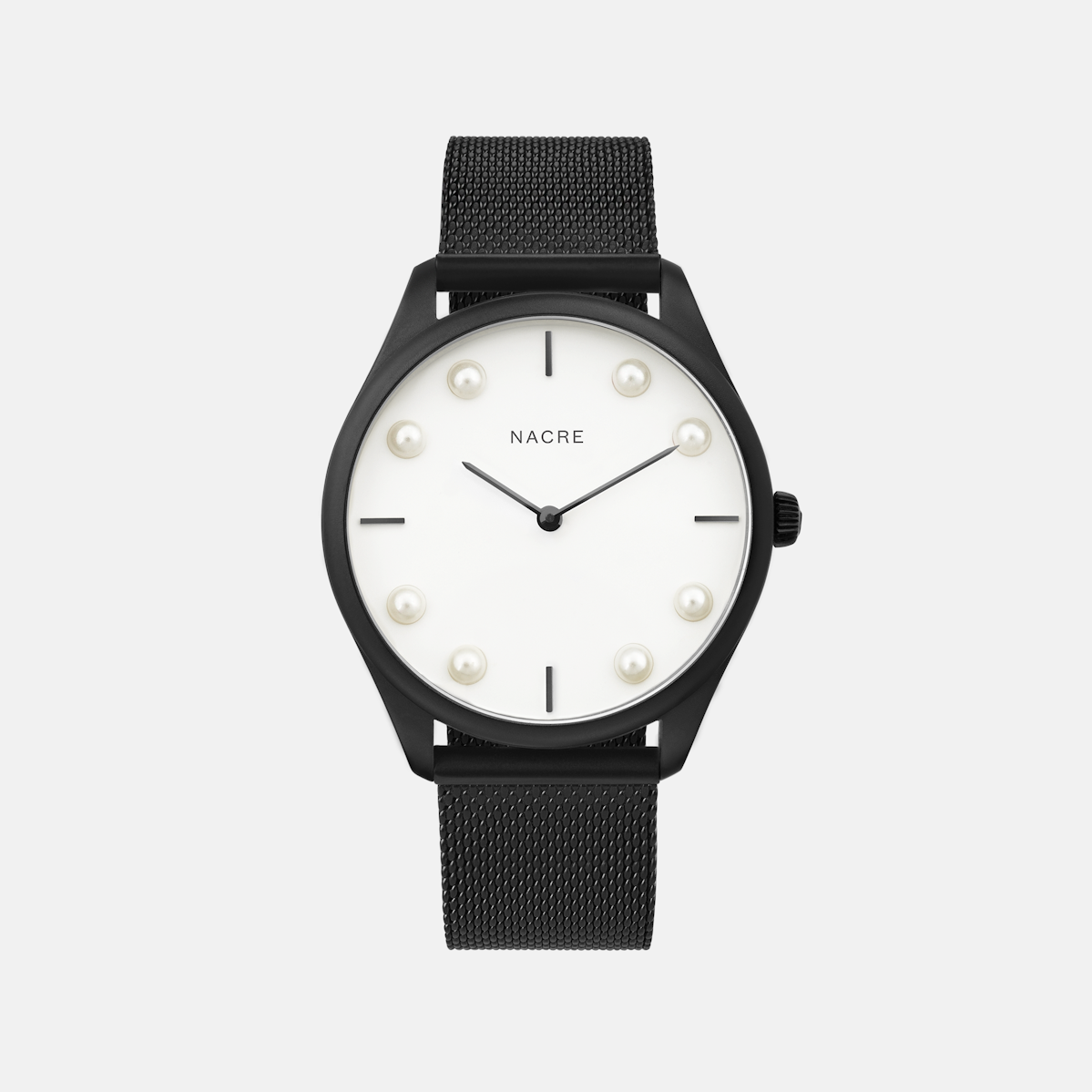 Lune 8 - Matte Black and White - Navy Leather