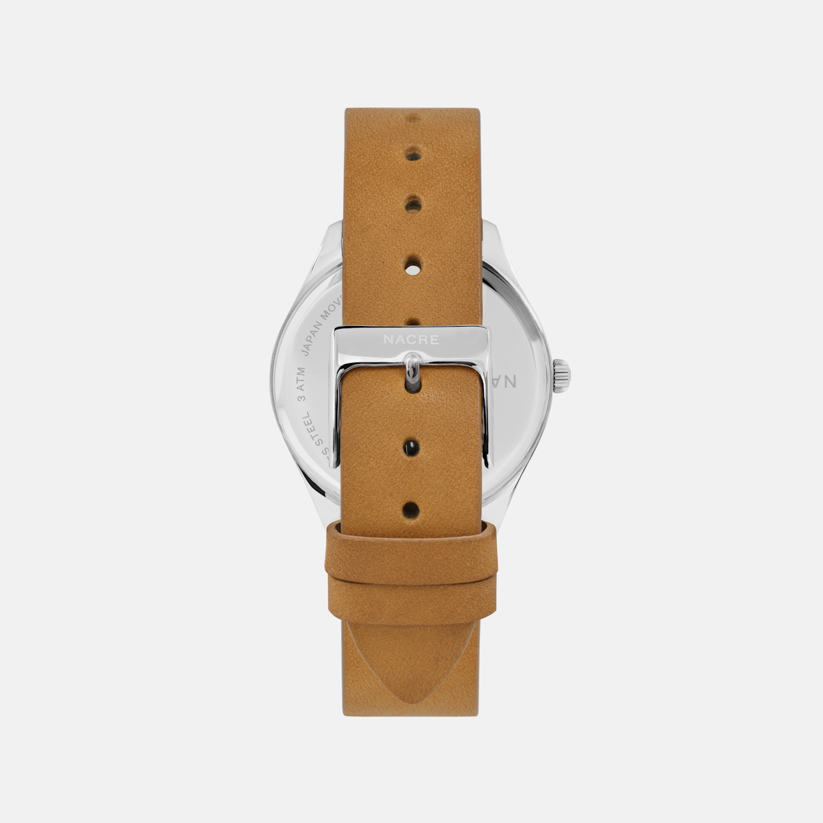 Lune 8 - Stainless Steel - Sand Leather