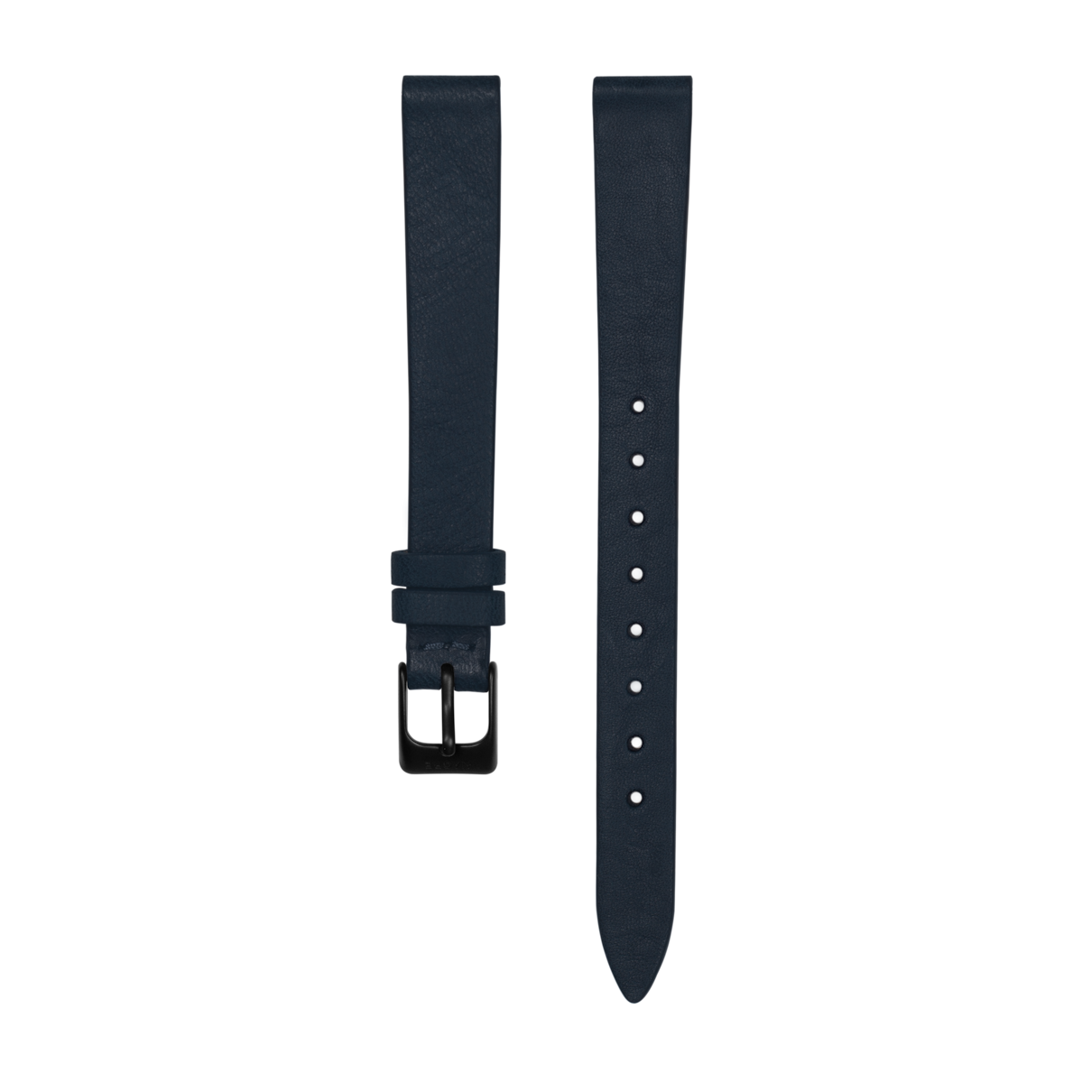 Strap - Italian Leather - Black Leather - Matte Black - 12mm