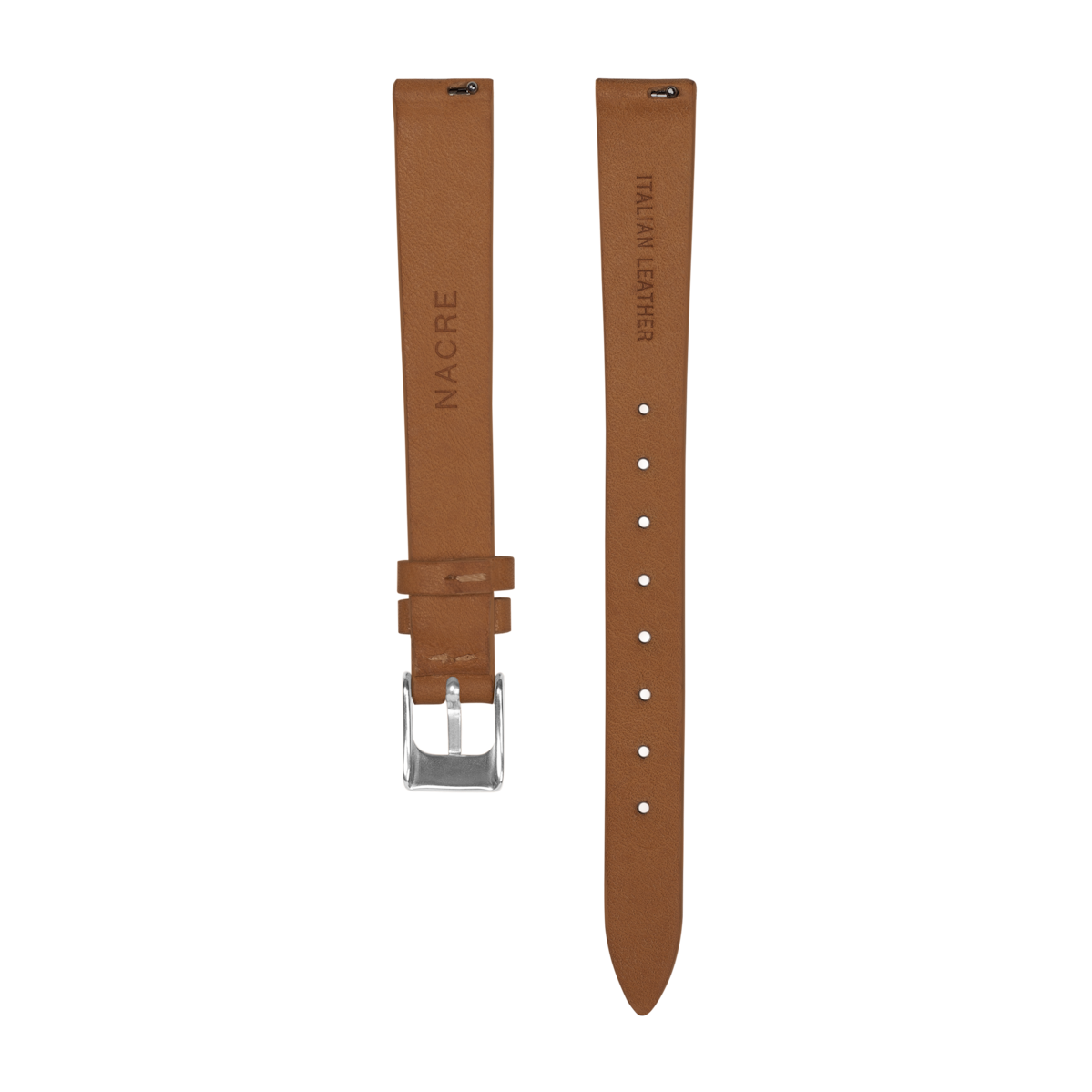 Strap - Italian Leather - Saddle Leather - Stainless Steel - 12mm